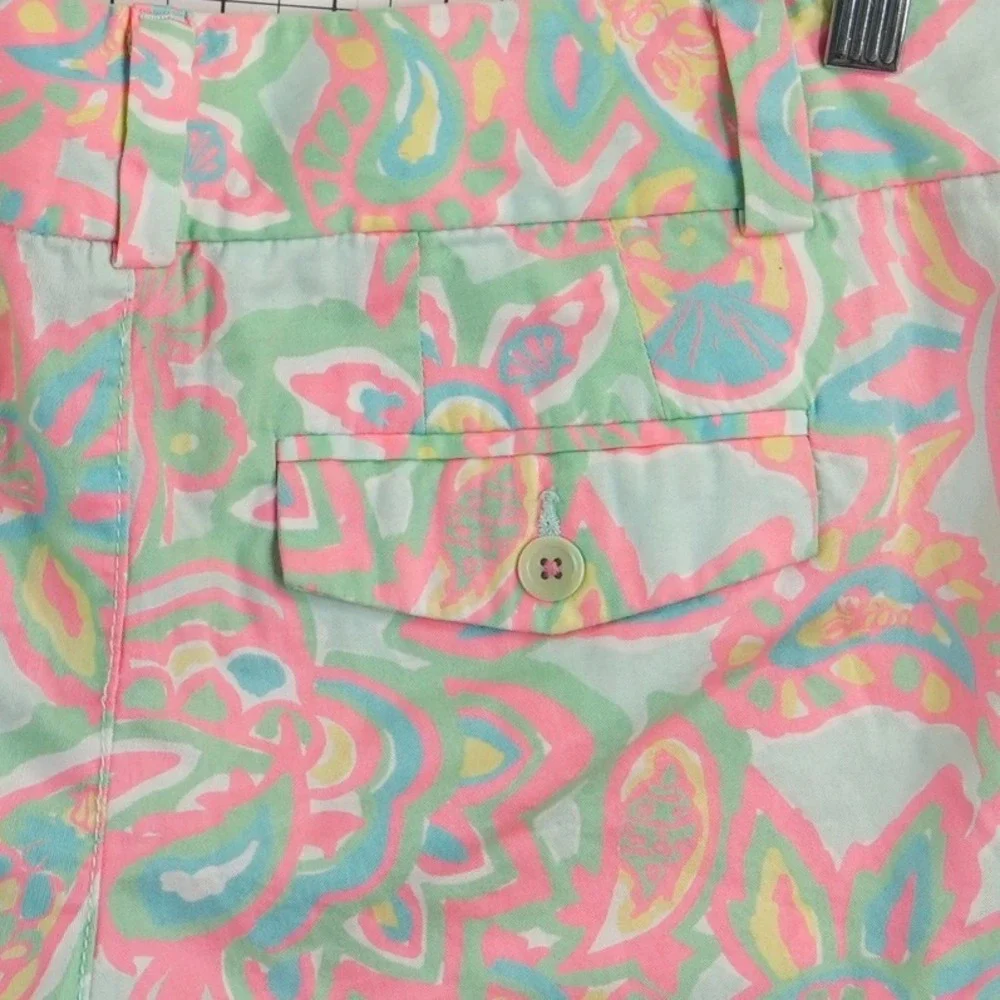 Lilly Pulitzer Barclay Shorts‎ Women's Size 4 Multicolor Paisley Floral